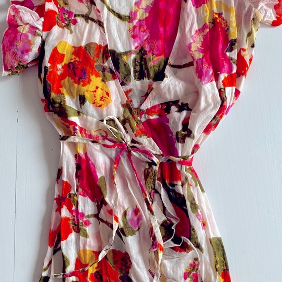 Cinq a Sept Floral Wrap Dress, S - Picture 3 of 8